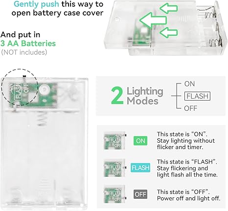 LIGHTOP Flower Fairy String Lights – 30 LED Cherry Blossom Lights, Battery Operated, Waterproof Indoor/Outdoor Decorative Lighting (Warm White, 15.7 ft)