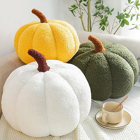 Pumpkin Pillows for Couch – Ultra-Plush 3D Fall Throw Pillow Decor for Halloween, Thanksgiving &Autumn Farmhouse Homes (M, #7)