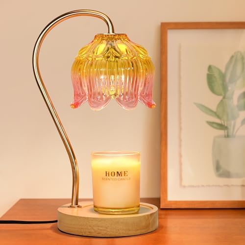 NONVJJ Vintage Flower Lotus Candle Warmer Lamp with Timer & Dimmer – Multiple Variants