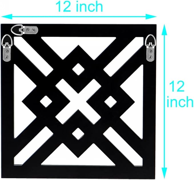 QMDECOR 12x12” Square Decorative Wall Mirror – Frameless Beveled Edge Silver Mirror for Living Room, Bedroom &amp; Office Wall Décor