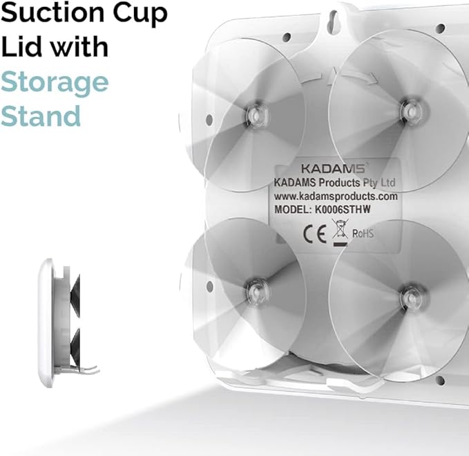 KADAMS Bathroom Digital Clock – Waterproof Shower Wall Clock with Temperature, Humidity & Calendar (Silver)