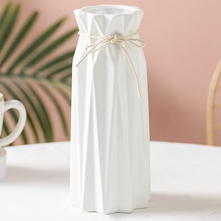 Arawat Blue Ceramic Vase – 9.5 Inch Modern Porcelain Flower Vase for Home Décor, Table, Shelf, Fireplace, Office, or Bedroom Centerpiece