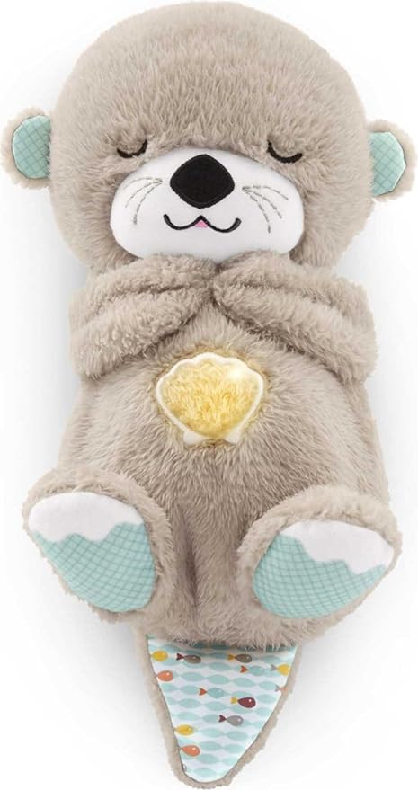 Fisher-Price Soothe ’N Snuggle Otter – Plush Baby Soother with Music, Lights & Breathing Motion