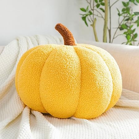 Pumpkin Pillows for Couch – Ultra-Plush 3D Fall Throw Pillow Decor for Halloween, Thanksgiving &Autumn Farmhouse Homes (M, #7)
