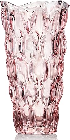 CEMABT Thickened Glass Vase 24 cm – Heavy Duty Centerpiece Vase for Flowers & Décor
