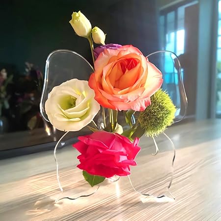 Clear Acrylic Butterfly Vase | Modern Art Deco Frame Vase | Home & Office Decoration | Perfect Housewarming Gift