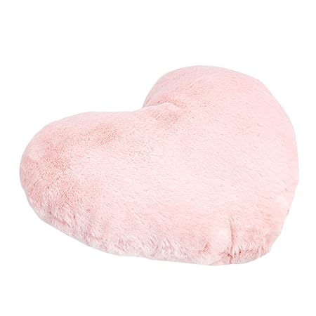 Kids Decorative Heart Pillow – Ultra-Soft Peony Pink Accent Cushion for Bedroom, Nursery, Travel &amp; Playtime (26.6 x 10.1 cm)