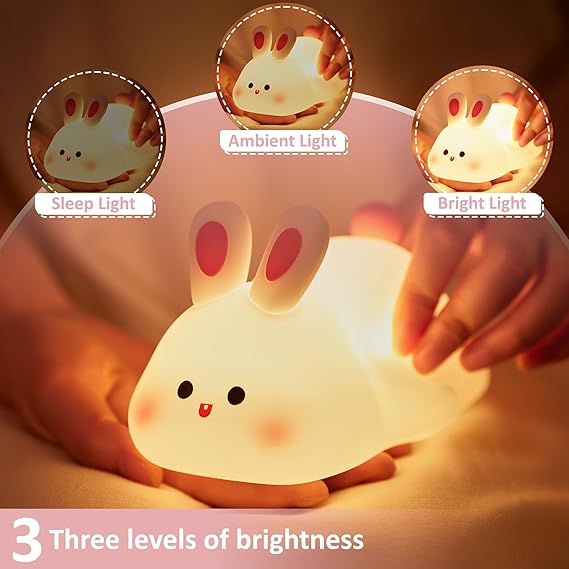 “kids bedroom travel usb rabbit night light australia”