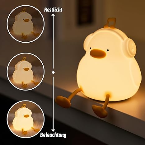 “kid’s bedroom silicone duck lamp rechargeable night light AU”