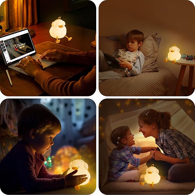 “cute duck design night light with headphones for nursery australia”