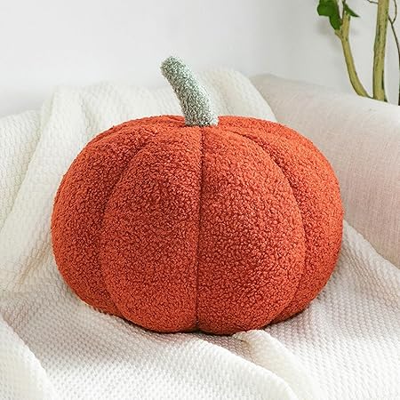 Pumpkin Pillows for Couch – Ultra-Plush 3D Fall Throw Pillow Decor for Halloween, Thanksgiving &Autumn Farmhouse Homes (M, #7)