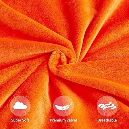 GriNeed Burnt Orange Velvet Throw Pillow Covers – Set of 2 (18x18 Inch) Soft Decorative Cushion Covers for Couch, Sofa &amp; Bed | Cozy Fall Boho Farmhouse Home Décor