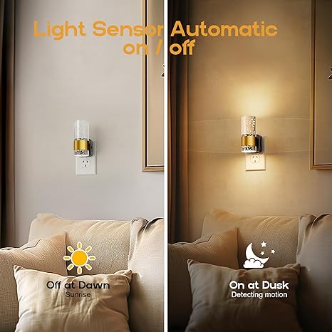 Night Light Plug-in (2 Pack) – LED Night Light with Auto Dusk-to-Dawn Sensor &amp; 0–100LM Dimming | 3000K Soft White