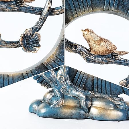 CECKQUE Blue Metal Bird Statue – Modern Art Deco Figurine for Living Room, Coffee Table, Bookshelf &amp; Office Home Decor