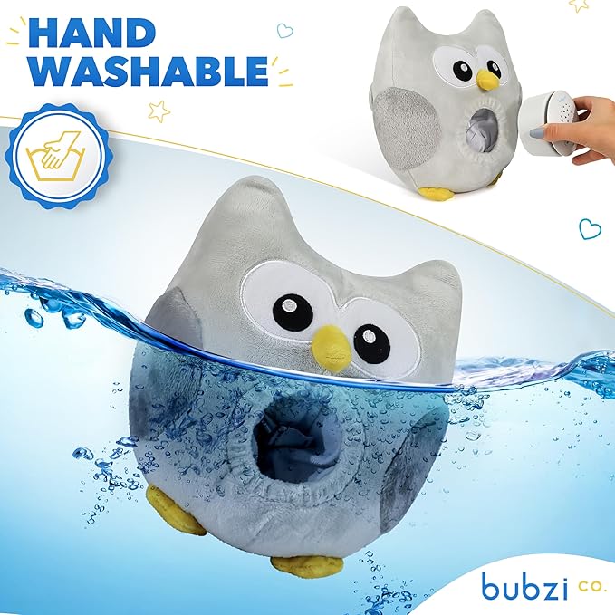 Bubzi Co Portable Owl Soother & Night Light Projector – Baby Sound Machine with White Noise &amp; Lullabies