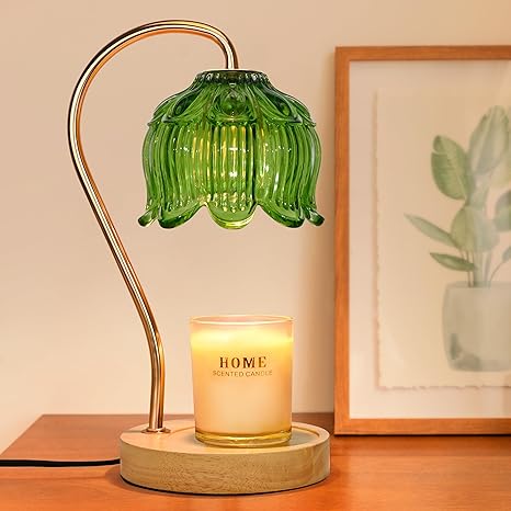 NONVJJ Vintage Flower Lotus Candle Warmer Lamp with Timer & Dimmer – Multiple Variants