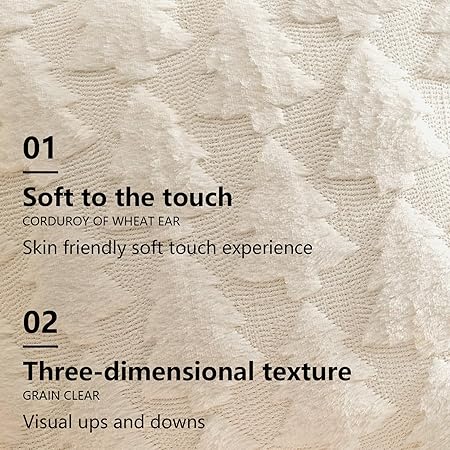 KEOYA Christmas Tree Pillow Covers 2 Pack – Soft Plush Faux Fur Jacquard Cushion Covers, White 40x40 cm Decorative Throw Pillows for Sofa, Bed &amp; Holiday Home Décor