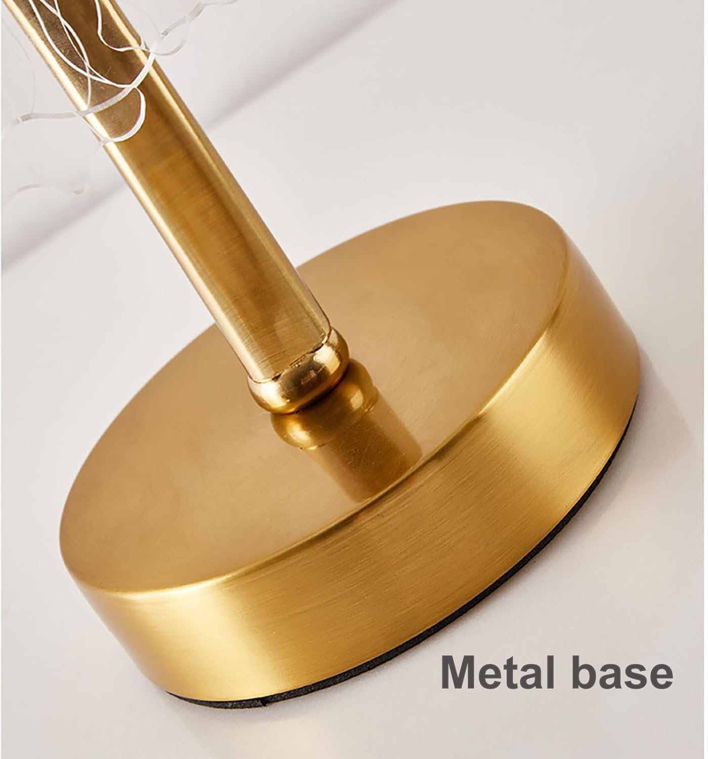 Sunflower Table Lamp – 3-Color Stepless Dimmable LED Light, USB Powered Acrylic &amp; Metal Bedside Lamp for Bedroom, Living Room &amp; Gifts (Gold Finish)